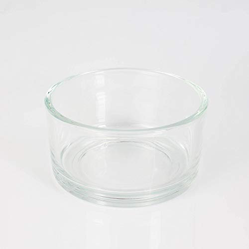 innaGLAS Mini Coupe en Verre - coupelle décorative Vera, Transparent, 8cm, Ø 15cm - Coupelle apéritif - Porte-Bougie en Verre