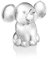 Zilverstad Tirelire Éléphant Assis Couleur Argent, 11 x 13.6 x 4.2 cm, Tons Argentés
