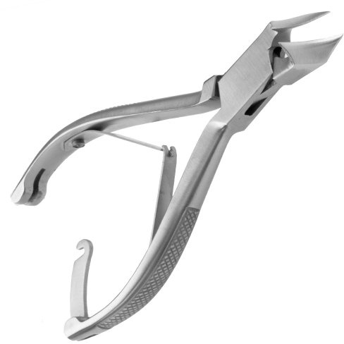 May Kopfschneider klein Nagelzange Edelstahl für Fußnägel 12 cm | Kleine Nagelzange (12 cm) aus Edelstahl. Ideal für Fußnägel und Fingernägel, inkl. Sperrriegel und Lederschutzkappe.