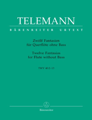 12 Fantasien für Querflöte ohne Bass TWV 40:1-12 - Flute - Buch