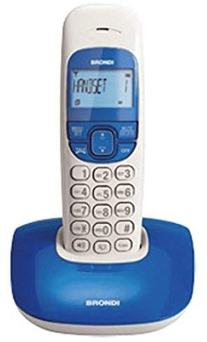 Brondi Nice Telefono Cordless, Bianco/Blu