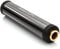 deleyCON Adaptateur Jack Audio Stéréo - Jack Femelle 3,5mm to Jack Femelle 3,5mm - Noir