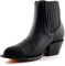 MENS GRINDERS MAVERICK BLACK LEATHER WESTERN ANKLE COWBOY BOOTS -UK 8 (EU 42)