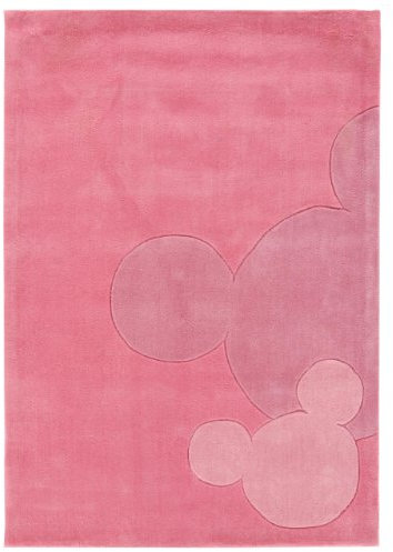 Mickey Minnie Mouse Mat for Bedrooms Top Line Taftato Hand Pink 115x168cm Disney Mickey Minnie Mouse
