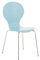 CLP Stapelstuhl Diego I Komfortabler Esszimmerstuhl I Metallgestell, Holzsitz I Ergonomisches Design I Platzsparend In Esszimmer Und Küche, Farbe:hellblau