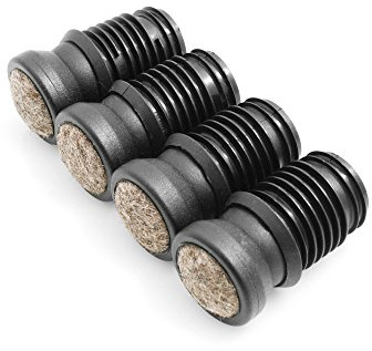 Design61 Stuhlgleiter 4er Set für Rohrinnen-Ø 15-16 mm Filz Möbelgleiter Gelenkgleiter Filzgleiter Bodenschutz Bodenschongleiter zum Einstecken