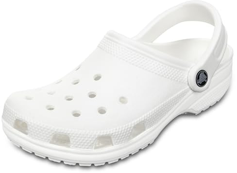 Crocs Unisex-Adult Classic Clog, White, 19 Women/17 Men