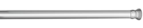 WENKO Teleskop-Duschstange, ausziehbare Duschvorhangstange zum Klemmen – ohne Bohren und ohne Rückstände, aus rostfreiem und langlebigem Aluminium, Ø 2 x 70-115 cm, Chrom