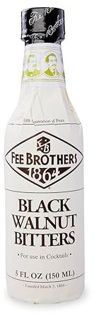 Fee Brothers | Black Walnut Bitters | 150 ml | für Cocktails & Longdrinks | für besondere Würze und Raffinesse | herbes Aroma nach Walnüssen | herber & leicht bitterlicher Geschmack nach Walnuss