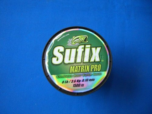 Sufix Matrix Pro 0,10mm 3,6Kg 1500m Green Geflochtene Schnur