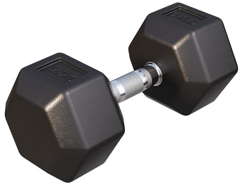 GORILLA SPORTS® Haltères Hexagonaux - Poids de 2-50 kg, Individuel/Ensemble, Fonte Caoutchouc, Chromé, Antidérapante, Noir - Haltères Courts, Dumbbell, Musculation, Entraînement, pour Fitness, Gym
