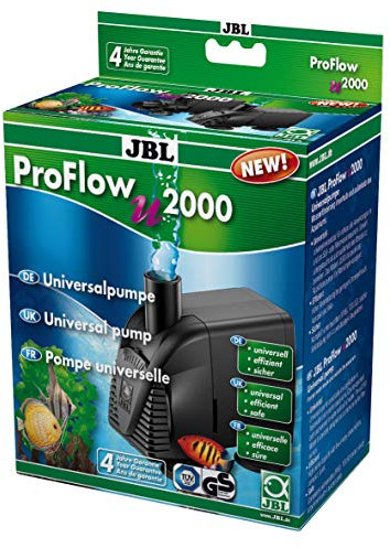 JBL ProFlow u2000 60585 Universalpumpe mit 2000 l/h zur Umwälzung von Wasser in Aquarien und Terrarien