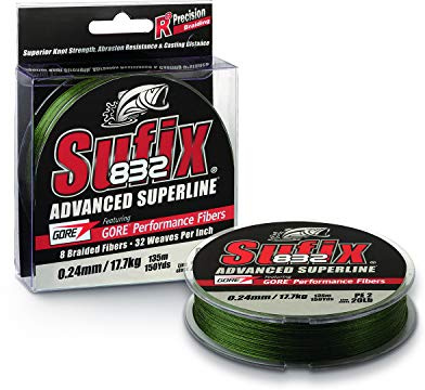 Sufix - 832 Advanced Superline - Hi-Vis Yellow - 0,20mm - 250M - Asu640019-13,5kg / 30lbs
