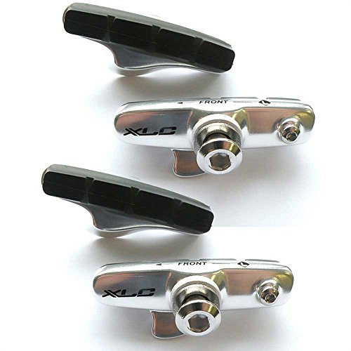 XLC Cartridge Road Bremsschuhe BS-R02 4er Set, 55mm schwarz/Silber Fahrrad