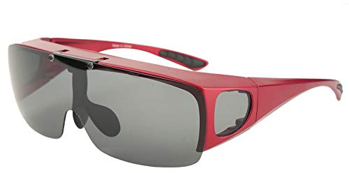 Agstum Herren Sonnenbrille Schwarz Red frame with grey lenses