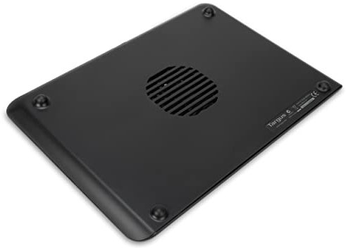 Targus 16 inch Dual Fan Lap Chill Mat - Ergonomic, Neoprene Laptop Cooling Pad, Heat Protection Laptop Cooler, Single-fan Heat Dispersion, USB-A Connection Laptop Fan, (AWE69US),Black