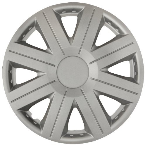 cartrend Radkappen Active, 15 Zoll, für alle gängigen Stahlfelgen, aus Spezial-ABS-Qualitätskunststoff, schlagfest, zweischichtige Metallic-Lackierung, überlackierbar, silber, 1 Stück