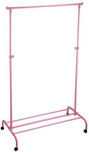 Home Vida Kleiderständer, einzelne Kleiderstange, verstellbar, rosa