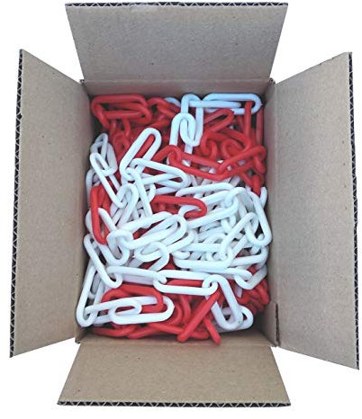 SNS SAFETY LTD Kunststoffkette Absperrung 6 mm, Rote Weiße, 12,50 Meter