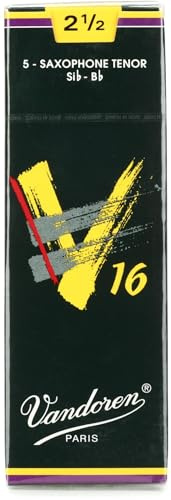 Vandoren V16 Tenor Saxophone Reeds - Box of 5 - Strength 2.5
