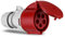 REV CEE-Kupplung, 5-polig (3Ph+N+PE) IP44, 400V 32A, rot