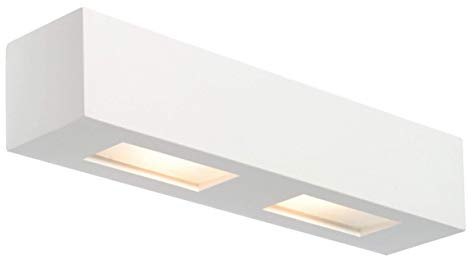 Saxby Box 28W White Plaster & Frosted Glass Indoor Modern Decorative Wall Light