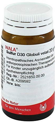 SULFUR D 30 Globuli 20 g
