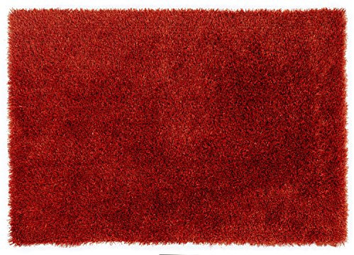 SUPERNOVA SHAGGY moderner Teppich, Shaggy, Langflor, Hochflor in kupfer, Größe: 65x130 cm