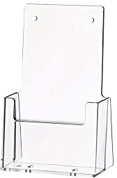 helit H2351002 - Tischprospekthalter „the helpdesk“ 1 x 1/3 DIN A4, glasklar