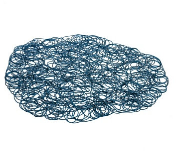 Alessi AFC12 Nuvem SottoPiatto a Filo in Alluminio Anodizzato, Blu