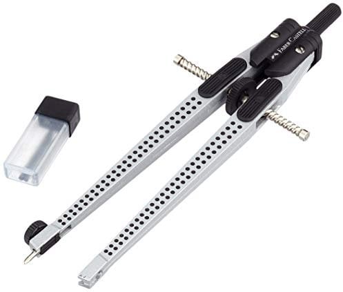 FABER-CASTELL 174472 - Schnellverstellzirkel GRIP 2001, silber