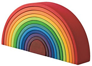 Grimm's Spiel und Holz Design 12-teiliger Regenbogen Gross