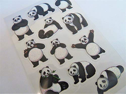 Minilabel Panda Stickers Kids/Childrens Labels for party bags, scrap books, card making or notebook decoration