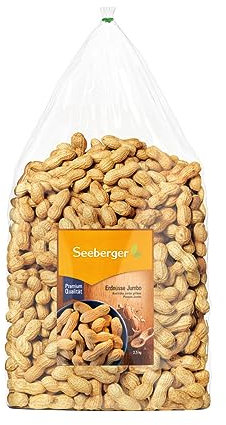 Seeberger Erdnüsse Jumbo Riesen: Große Erdnüsse in Schale - schonend geröstet - intensiver Geschmack mit zartem Butter-Aroma (1 x 2,5 kg)
