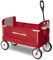 Radio Flyer 3-in-1 EZ Folding Wagon Ride On for Kids, Garden, & Cargo, Red Collapsible Wagon