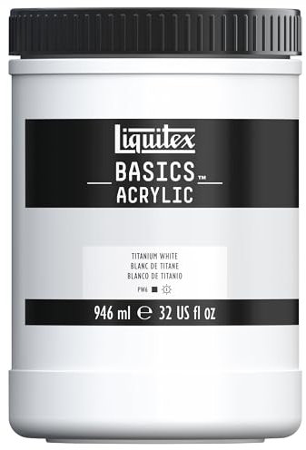 Liquitex Basic Acrylic - Tubo de Pintura Acrílica, 946 ML, Blanco (Blanco De Titanio)