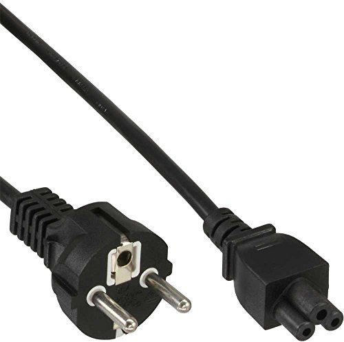 InLine Netzkabel für Notebook, 3pol Kupplung, schwarz, 2m
