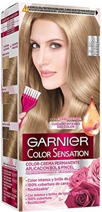 Garnier Color Sensation - Tinte Permanente Rubio Claro 8.1, disponible en más de 20 tonos
