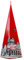 Kerze Deko Pyramide rot Winterpanorama 02693 Relief 230