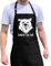 ApronMen Papa Bear BBQ-Grill Schürze oder Opa mit hohen Qualität Poly/Cotton 4 Utility-Taschen, justierbares Ansatz und extra Langen Taille Krawatten Schwarze Schürze Eine Grösse passt Allen