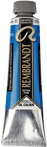 Talens Rembrandt - Excelentes colores de pintura al óleo - 40 ml - 576 Azul ftalo verde