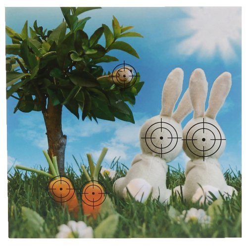 shoot-club24 50 Zielscheiben/Spaßscheiben Häschen Format 14x14cm