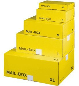 Neutral 212151320 Paket-Versandkarton Mail box, Größe: L, gelb