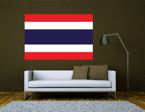 Kiwistar - Wandtattoo Wohnzimmer Thailand 60 x 40cm - Wandtattoo Kinderzimmer - Wanddeko für Wohnzimmer, Flur, Schlafzimmer - kreative Wandgestaltung - Moderne Wanddekoration