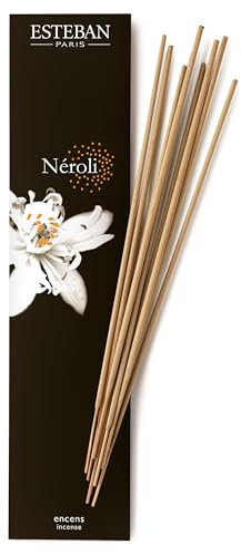 Esteban - Indische Neroli Räucherstäbchen x20 - Handgefertigt mit natürlichen Inhaltsstoffen - Neroli-Duft - Innendekoration