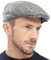 Tom Franks Herren Kariert Wollmischung Tweedkappe Flach - grau, L/XL