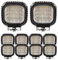 BRIGHTUM 48W CRE LED Offroad Arbeitsscheinwerfer weiß 12V 24V Reflektor worklight Scheinwerfer Arbeitslicht SUV UTV ATV Arbeitslampe Traktor Bagger LKW KFZ (10 Stück)
