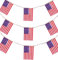 USA Flagge Wimpelkette American Flaggen Juli 4. Dekorationen Stars und Stripes 33–396 FT, plastik, rot / weiß / blau, 33ft