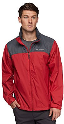Columbia Glennaker Lake Veste Imperméable, Veste coquillage Homme, Rouge montagne, graphite, XL, (Lot de 1)
