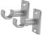 Bestlivings 2er Pack Ersatzträger für Gardinenstangen bis Ø 12 mm in Silber (L 3,5 cm), Träger für Cafehausstangen, Scheibenstangen